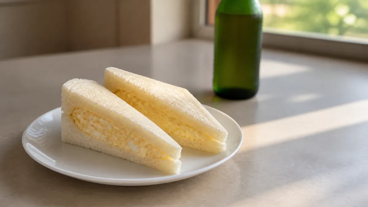 ハワイのコンビニで買った、ふわふわの食パンにたまごサラダをはさんだサンドイッチ