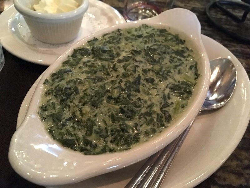 プライムタイムメニューのサイド、ほうれん草のクリーム煮