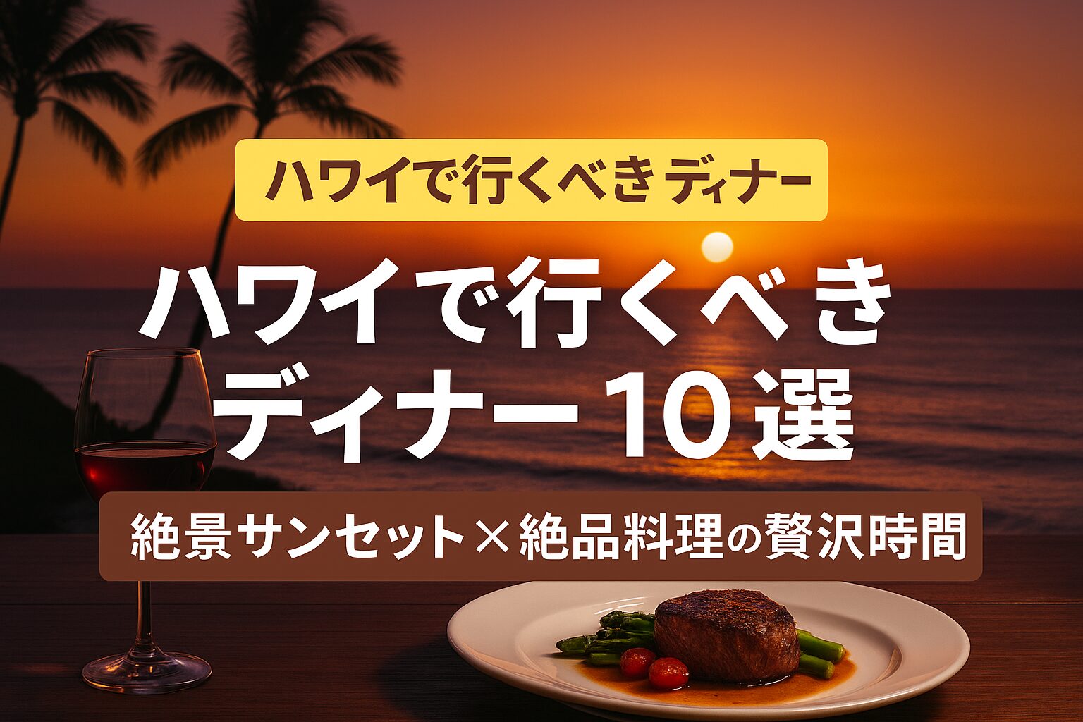 ハワイで行くべきディナー10選｜絶景サンセット×絶品料理の贅沢時間
