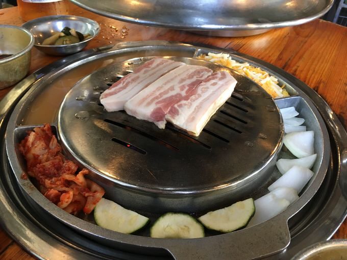 豚バラからスタート