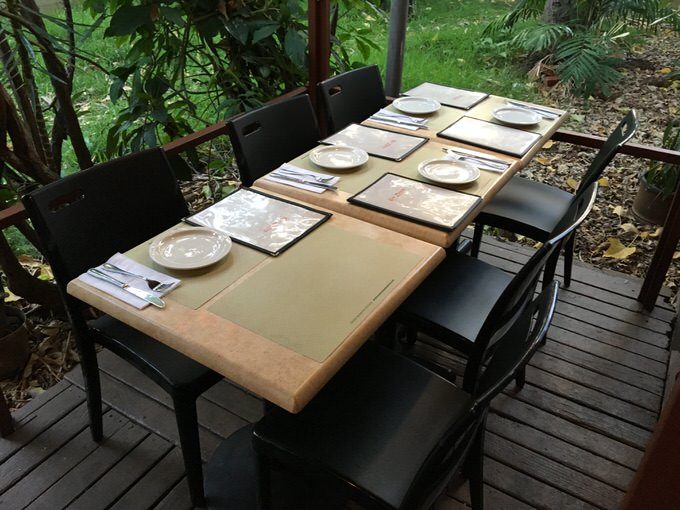 案内されたテーブル