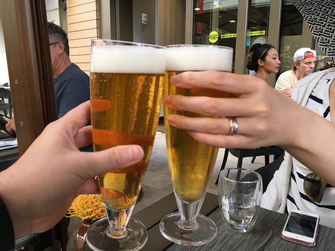 2杯目はKEWALOS CREAM ALE 5ドルで乾杯！