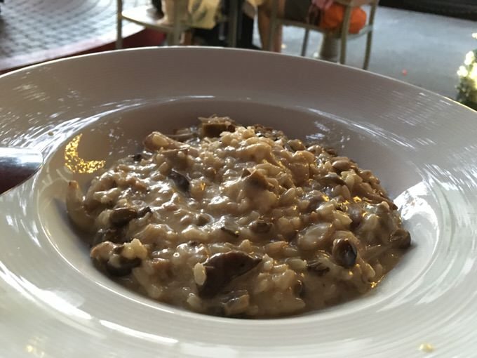 risotto di funghi いろいろキノコのリゾット 27ドル
