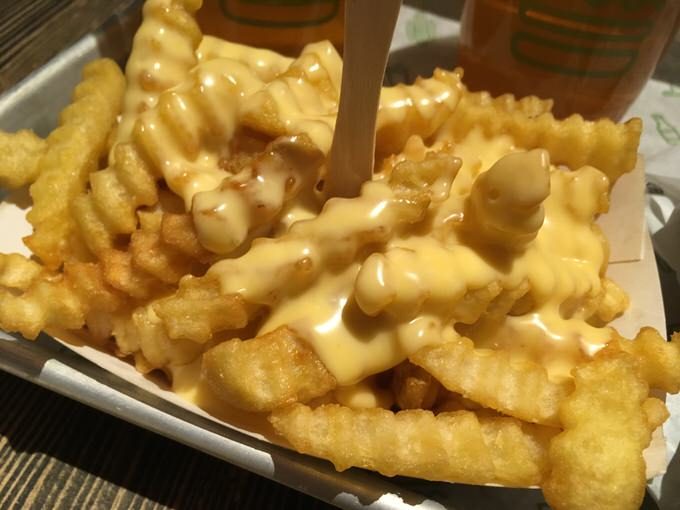 チーズフライ cheese fries 3.99ドル