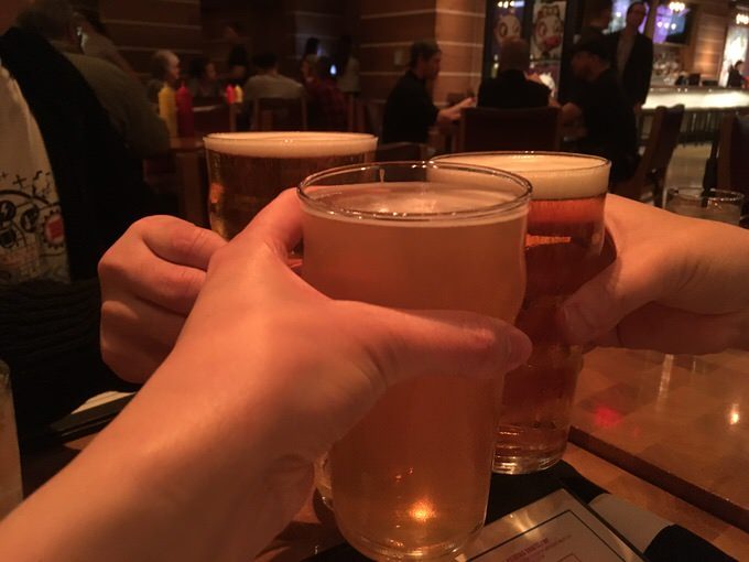 生ビールで乾杯!