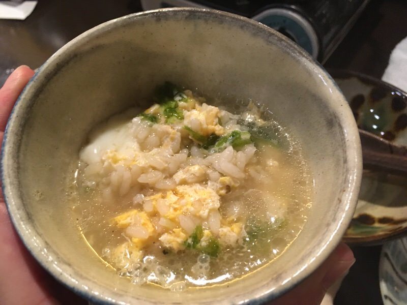 あおさと玉子が入っていて美味しい雑炊