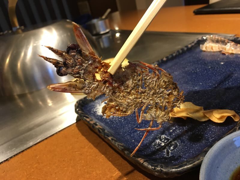 久米島車海老の頭で作ったえびせんべい