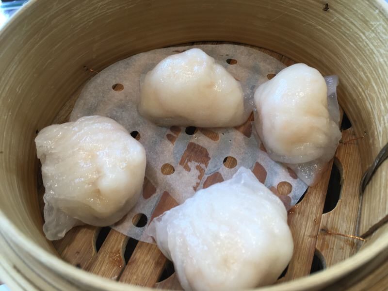 STEAMED SHRIMP DUMPLINGS (HAR GOW) 晶瑩鮮蝦餃 5.25ドル
