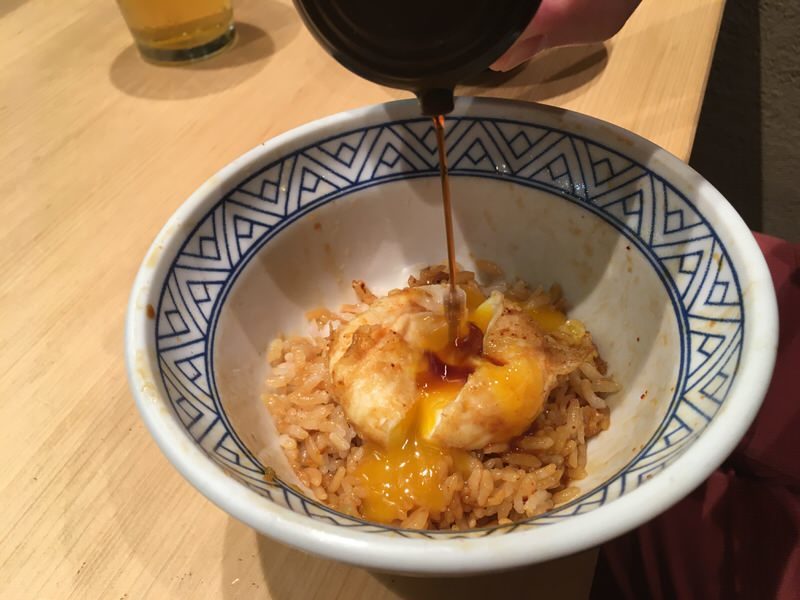 ちょっとしょう油を垂らしたところ