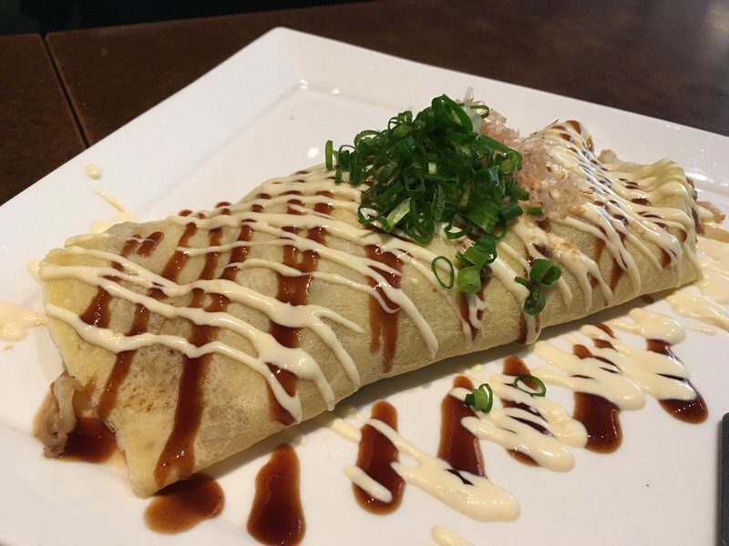 とん平焼き 8ドル (通常チーズが入って13ドル)