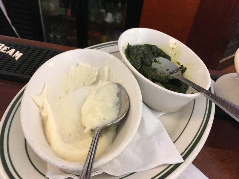 TASTE OF NEW YORK 付け合せのマッシュポテトとクリームスピナッチ
