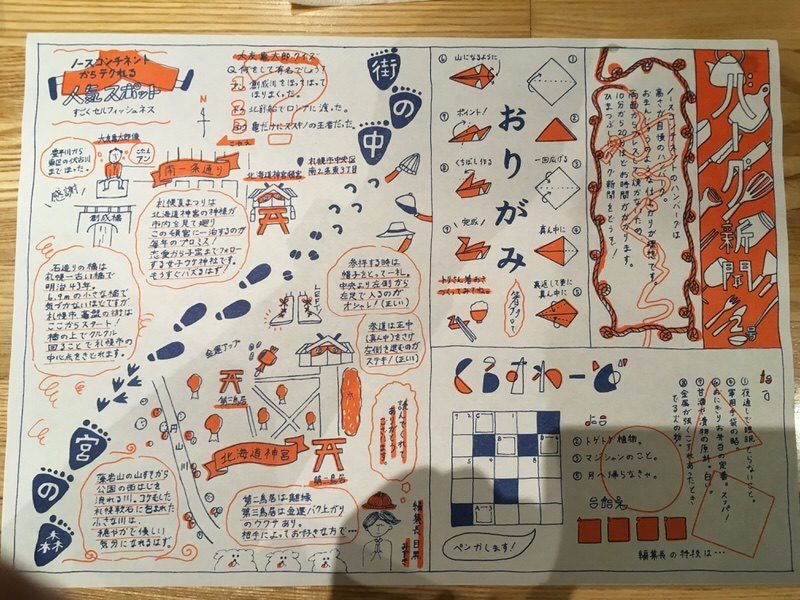 敷き紙がバーグ新聞