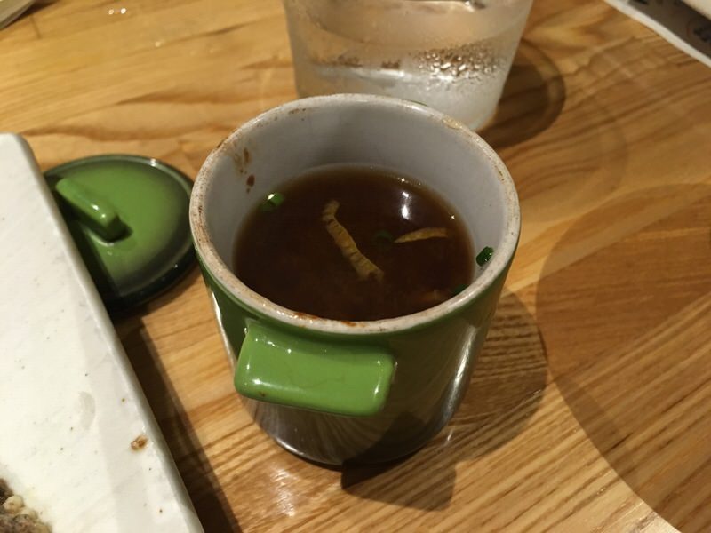 ランチの赤だし味噌汁