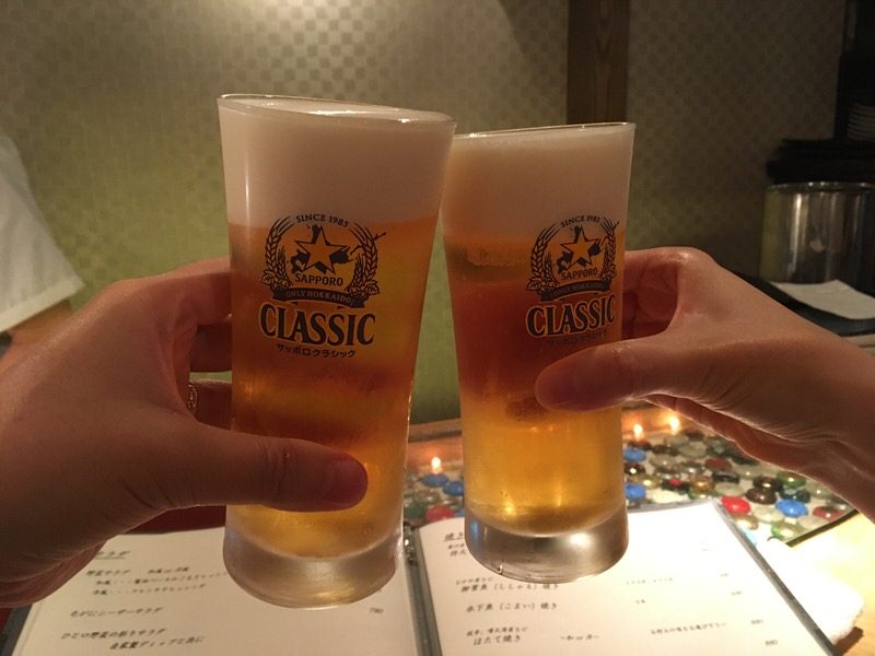 サッポロクラシックで乾杯！