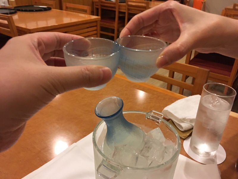 3杯目も日本酒 男山純米酒