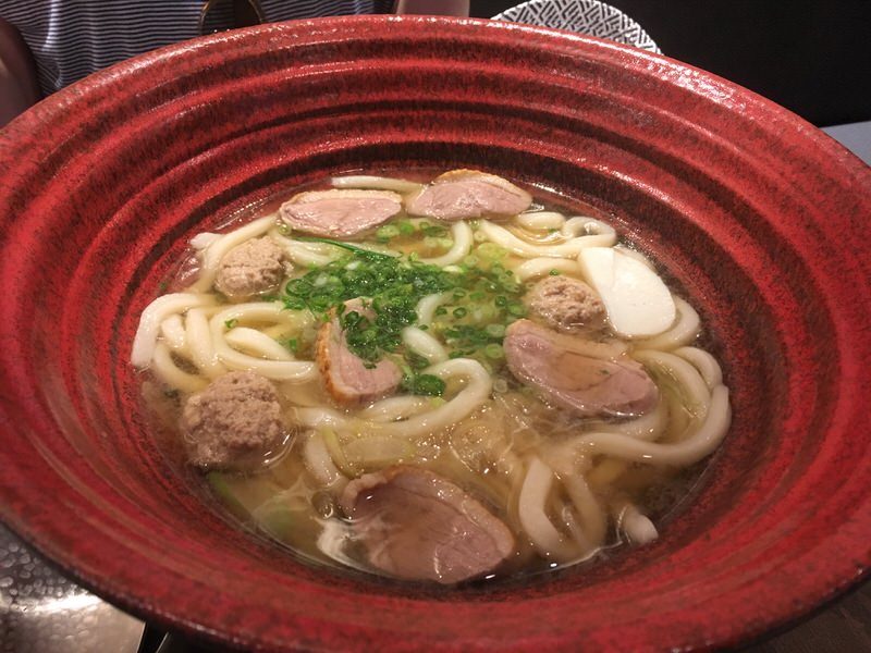鴨肉のおうどん DUCK UDON 16ドル