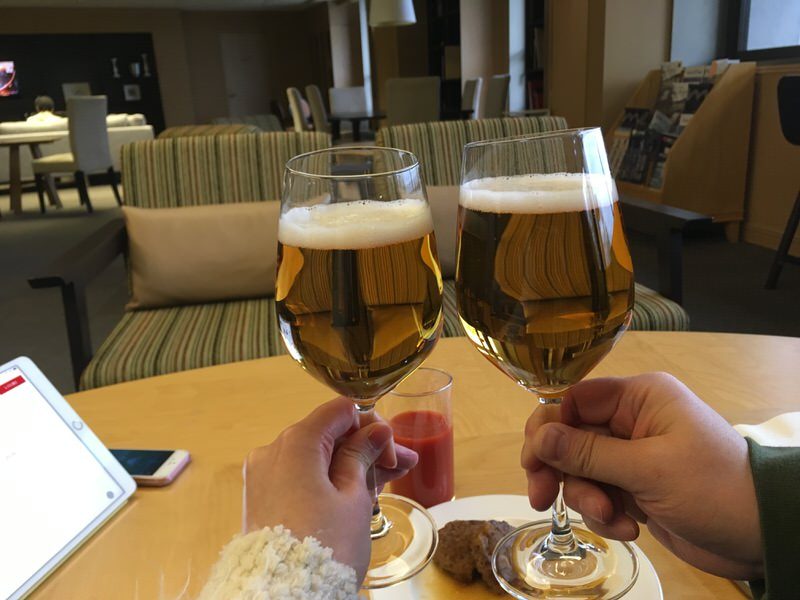 アサヒスーパードライで乾杯！