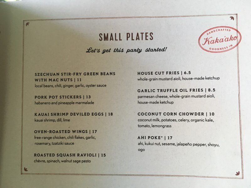 ハッピーアワーで半額になるスモールプレート