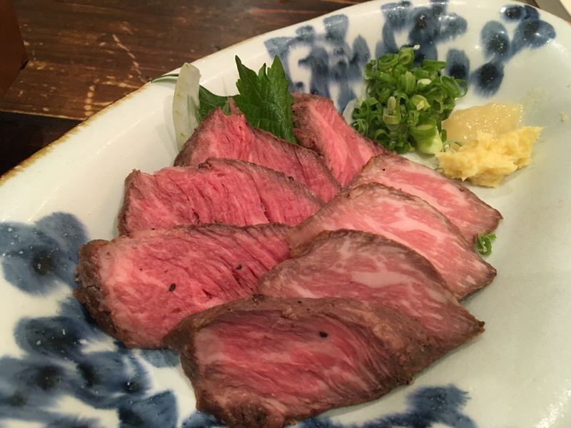 6品目：牛肉のたたき(Seared Tataki Beef)