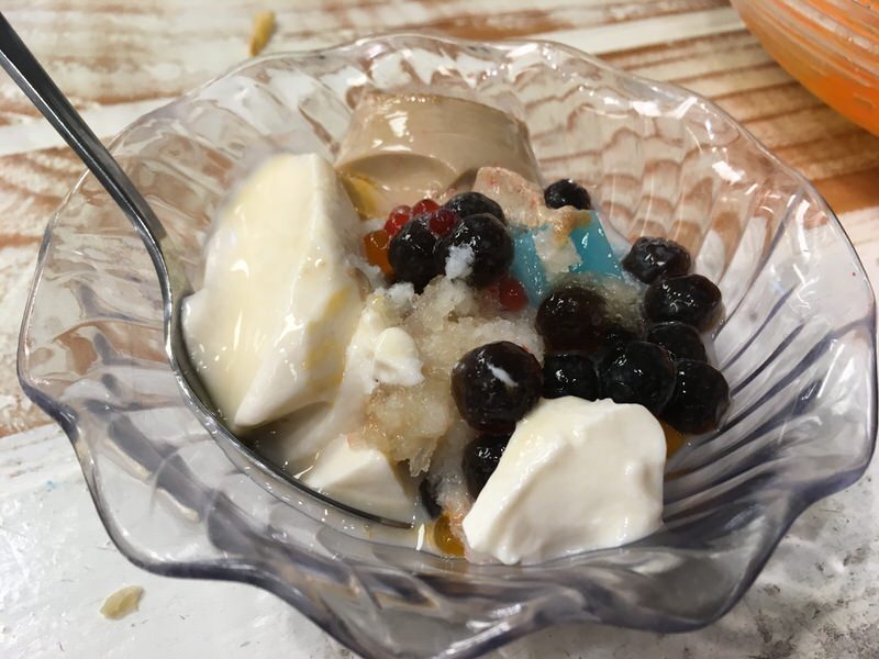 取り分けたデザート