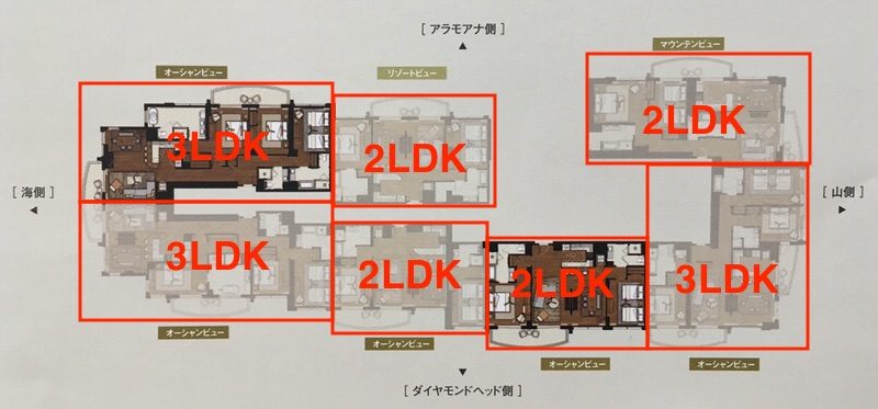 ペントハウスフロアの見取り図