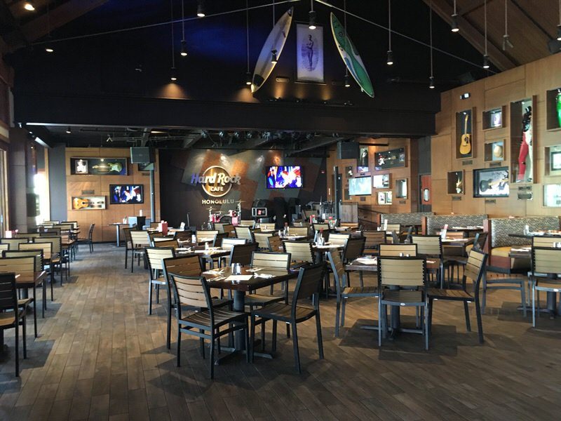 ハードロックカフェホノルルの屋内席