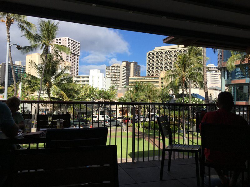 案内された席からの眺め