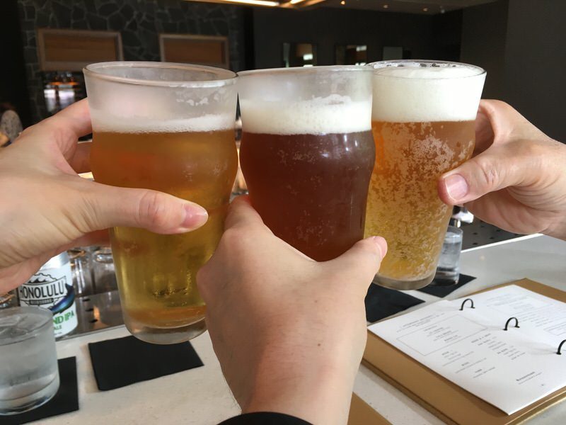 3種類のビールで乾杯!